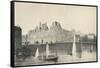 View of the Hotel De Ville and the Pont Darcole, 1915-JB Arnout-Framed Stretched Canvas