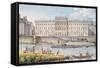 View of the Hotel Des Monnaies at the Confluence of the Two Branches of the Seine-Victor Jean Nicolle-Framed Stretched Canvas