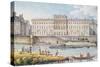 View of the Hotel Des Monnaies at the Confluence of the Two Branches of the Seine-Victor Jean Nicolle-Stretched Canvas