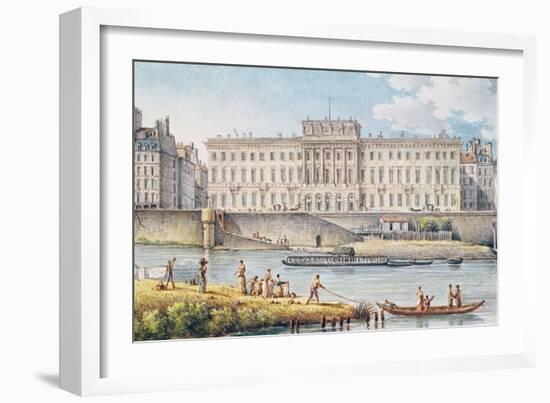 View of the Hotel Des Monnaies at the Confluence of the Two Branches of the Seine-Victor Jean Nicolle-Framed Giclee Print