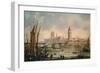 View of the Houses of Parliament from the River Thames-Richard Willis-Framed Giclee Print