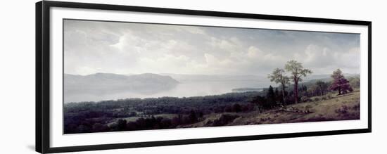 View of the Hudson Looking Across the Tappanzee-Albert Bierstadt-Framed Giclee Print