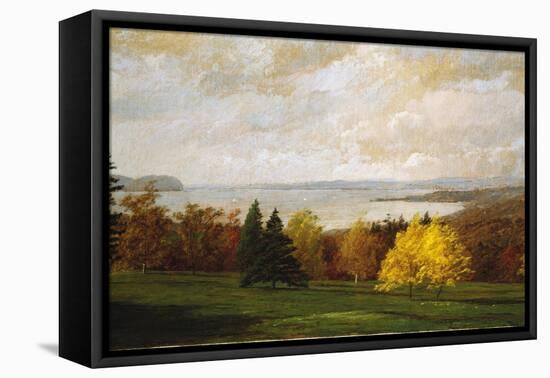 View of the Hudson Near Hastings, 1895-Jasper Francis Cropsey-Framed Stretched Canvas