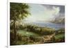 View of the Hudson River from Near Sing Sing, New York, C.1850-Robert The Younger Havell-Framed Giclee Print