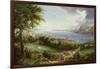 View of the Hudson River from Near Sing Sing, New York, C.1850-Robert The Younger Havell-Framed Giclee Print