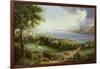 View of the Hudson River from Near Sing Sing, New York, C.1850-Robert The Younger Havell-Framed Giclee Print