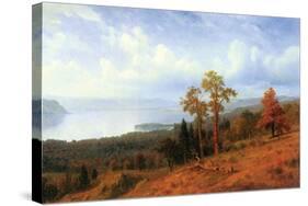 View of The Hudson River Valley-Albert Bierstadt-Stretched Canvas