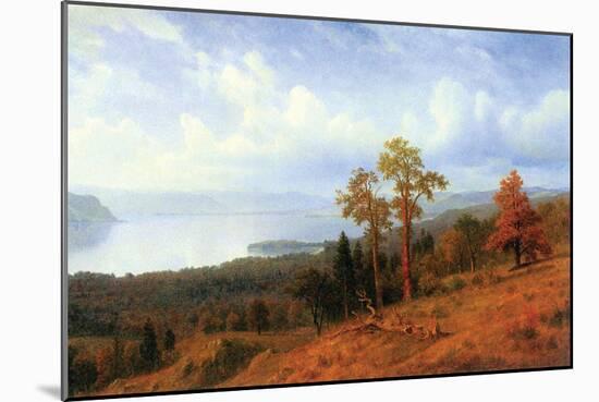 View of The Hudson River Valley-Albert Bierstadt-Mounted Art Print