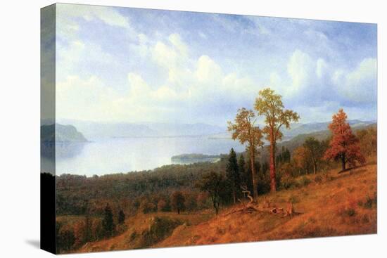 View of The Hudson River Valley-Albert Bierstadt-Stretched Canvas