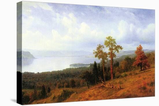 View of The Hudson River Valley-Albert Bierstadt-Stretched Canvas