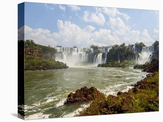 View of the Iguazu Falls, UNESCO World Heritage Site, Puerto Iguazu, Misiones, Argentina, South Ame-Karol Kozlowski-Stretched Canvas