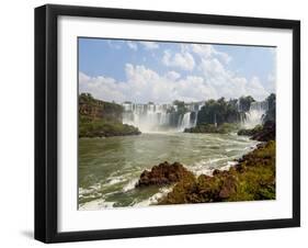 View of the Iguazu Falls, UNESCO World Heritage Site, Puerto Iguazu, Misiones, Argentina, South Ame-Karol Kozlowski-Framed Photographic Print