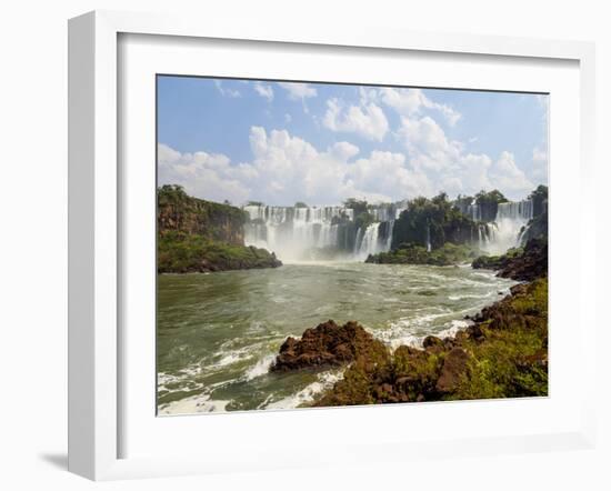 View of the Iguazu Falls, UNESCO World Heritage Site, Puerto Iguazu, Misiones, Argentina, South Ame-Karol Kozlowski-Framed Photographic Print