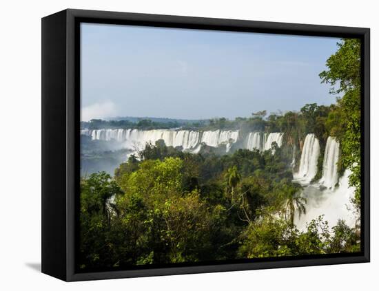 View of the Iguazu Falls, UNESCO World Heritage Site, Puerto Iguazu, Misiones, Argentina, South Ame-Karol Kozlowski-Framed Stretched Canvas