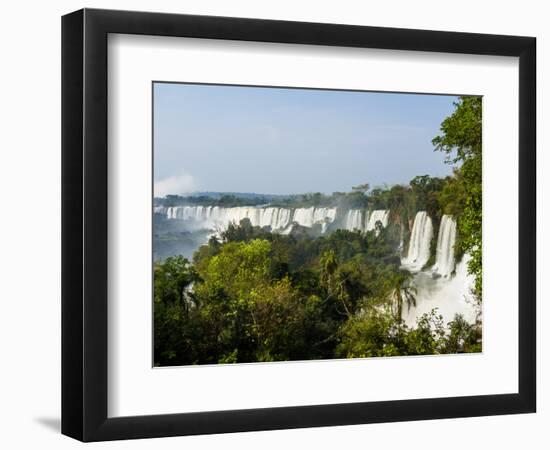 View of the Iguazu Falls, UNESCO World Heritage Site, Puerto Iguazu, Misiones, Argentina, South Ame-Karol Kozlowski-Framed Photographic Print