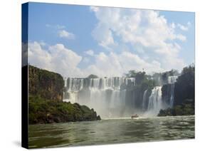 View of the Iguazu Falls, UNESCO World Heritage Site, Puerto Iguazu, Misiones, Argentina, South Ame-Karol Kozlowski-Stretched Canvas