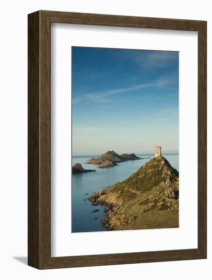 View of the Iles Sanguinaires at Dawn, Ajaccio, Corsica, France-Walter Bibikow-Framed Photographic Print