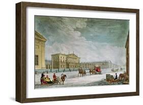 View of the Imperial Bank and the Shops at St. Petersburg-Mornay-Framed Giclee Print