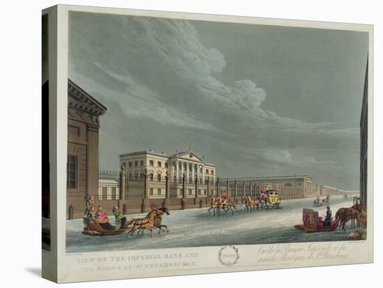 View of the Imperial Bank and the Shops at St. Petersburg-Mornay-Stretched Canvas