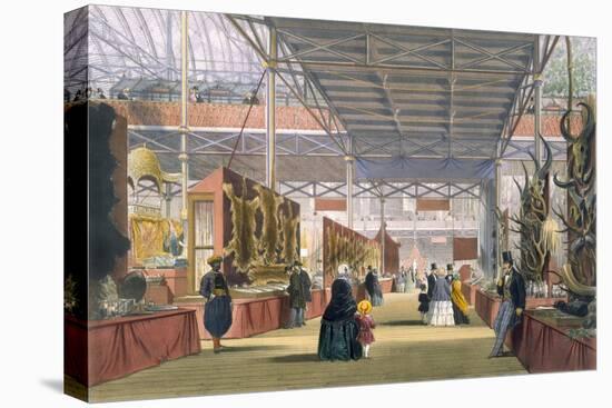 View of the India Section of the Great Exhibition of 1851, from Dickinson's Comprehensive Pictures-English-Stretched Canvas