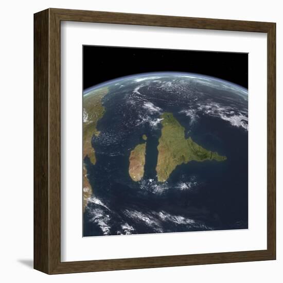 View of the Indian Subcontinent During the Late Cretaceous Period-null-Framed Art Print