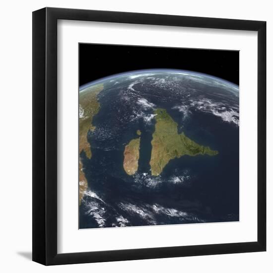 View of the Indian Subcontinent During the Late Cretaceous Period-null-Framed Art Print