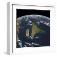 View of the Indian Subcontinent During the Late Cretaceous Period-null-Framed Art Print