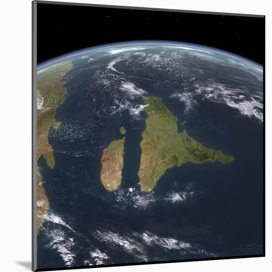 View of the Indian Subcontinent During the Late Cretaceous Period-null-Mounted Art Print