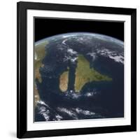 View of the Indian Subcontinent During the Late Cretaceous Period-null-Framed Art Print