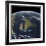 View of the Indian Subcontinent During the Late Cretaceous Period-null-Framed Art Print