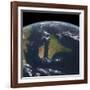 View of the Indian Subcontinent During the Late Cretaceous Period-null-Framed Art Print