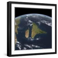 View of the Indian Subcontinent During the Late Cretaceous Period-null-Framed Art Print