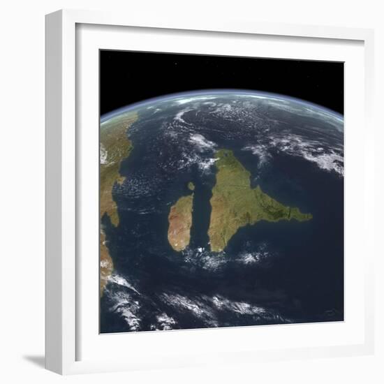 View of the Indian Subcontinent During the Late Cretaceous Period-null-Framed Art Print