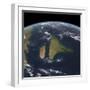 View of the Indian Subcontinent During the Late Cretaceous Period-null-Framed Art Print