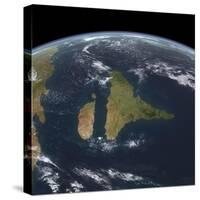 View of the Indian Subcontinent During the Late Cretaceous Period-null-Stretched Canvas