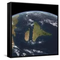 View of the Indian Subcontinent During the Late Cretaceous Period-null-Framed Stretched Canvas