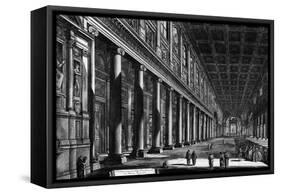 View of the Interior of Santa Maria Maggiore, from the 'Views of Rome' Series, C.1760-Giovanni Battista Piranesi-Framed Stretched Canvas