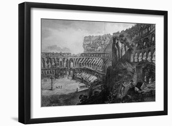 View of the Interior of the Coliseum, from 'Le Antichita Romane de G.B. Piranesi'-Giovanni Battista Piranesi-Framed Giclee Print