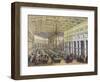 View of the Interior of the 'Grand Cafe Parisien', Paris, Engraved by Thibault, 1855-null-Framed Giclee Print