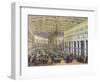 View of the Interior of the 'Grand Cafe Parisien', Paris, Engraved by Thibault, 1855-null-Framed Giclee Print