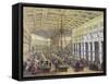 View of the Interior of the 'Grand Cafe Parisien', Paris, Engraved by Thibault, 1855-null-Framed Stretched Canvas