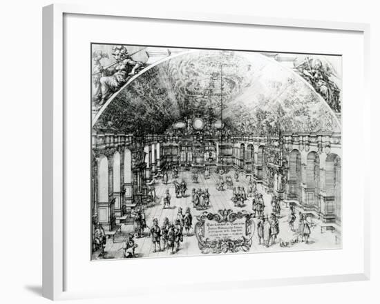 View of the Interior of the Lusthaus in Stuttgart, 1619-null-Framed Giclee Print