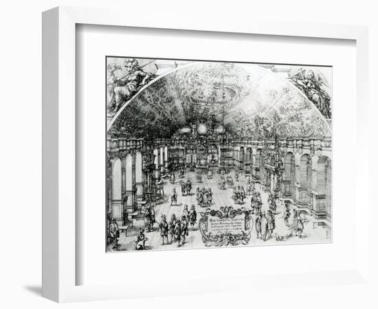 View of the Interior of the Lusthaus in Stuttgart, 1619-null-Framed Giclee Print