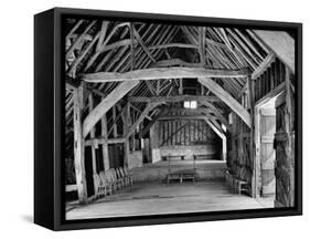 View of the Interior of the Mayflower Barn from a Story Concerning William Penn-Hans Wild-Framed Stretched Canvas