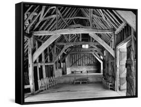 View of the Interior of the Mayflower Barn from a Story Concerning William Penn-Hans Wild-Framed Stretched Canvas