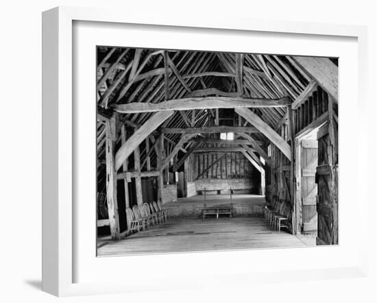 View of the Interior of the Mayflower Barn from a Story Concerning William Penn-Hans Wild-Framed Photographic Print