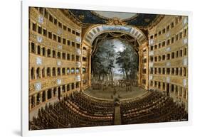 View of the Interior of the Teatro San Carlo, Naples, 19th Century-null-Framed Giclee Print