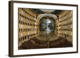 View of the Interior of the Teatro San Carlo, Naples, 19th Century-null-Framed Giclee Print