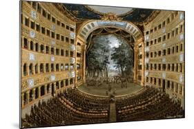 View of the Interior of the Teatro San Carlo, Naples, 19th Century-null-Mounted Giclee Print
