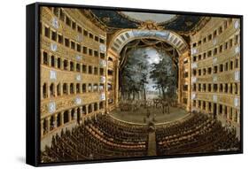 View of the Interior of the Teatro San Carlo, Naples, 19th Century-null-Framed Stretched Canvas